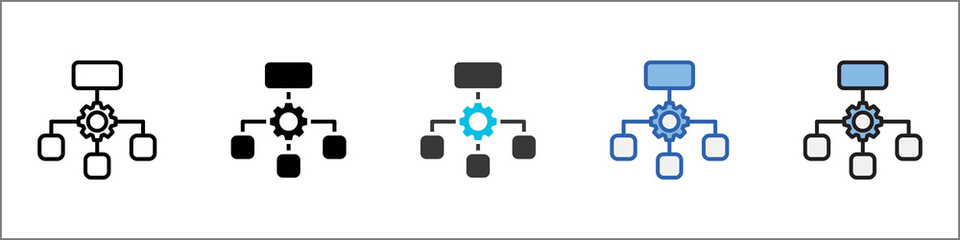 Classification Icon Pack Multistyle Illustration