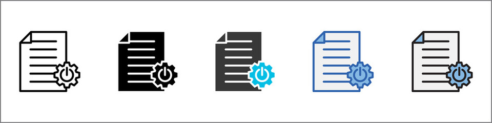 Data Preprocessing Icon Pack Multistyle Illustration