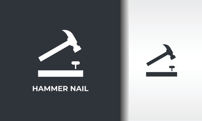 Hammer Nail Vector, Icon Or Logo Sign Isolated Symbol Illustration