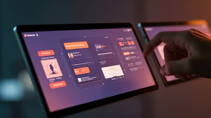 Interactive data exploration on a digital tablet, enhancing user experience and interface design - Powered by Adobe
