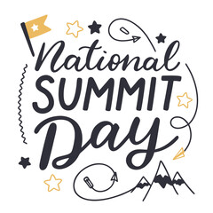 NATIONAL SUMMIT DAY vector illustration