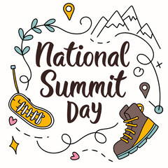 NATIONAL SUMMIT DAY vector illustration