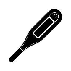 Digital thermometer icon. Medical temperature device.
