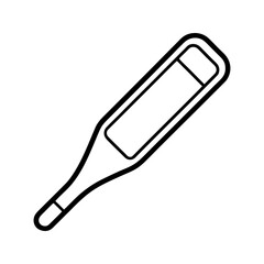 Digital thermometer icon. Medical temperature device.
