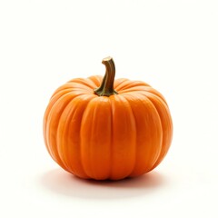 Obraz premium Single orange pumpkin isolated on white