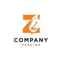 Letter Z Excavator Logo Icon Vector