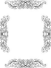 frame with floral ornament