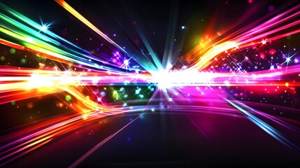 Obraz premium Vibrant abstract design with radiating lines of color.