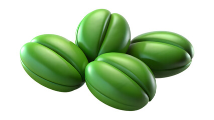 green macarons isolated on white