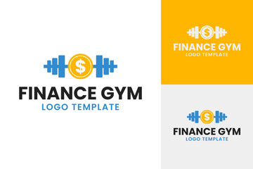 Fitness finance logo design vector template illustration
