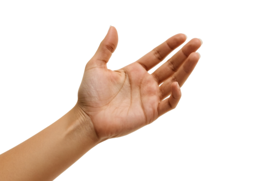 Open hand, palm up, studio, black background, product placement