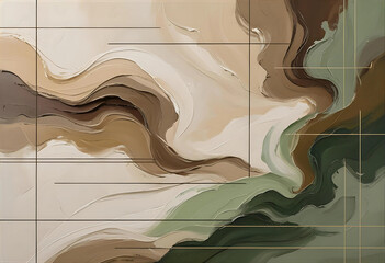 Swirling Earthy Abstract with Natural Flow and Organic Shapes