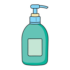 A sleek, clean plastic bottle template with a convenient dispenser, perfect for liquids. Minimalist design ensures easy use and a modern, fresh look for any product.
