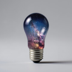 light bulb on black