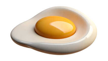fried egg on a white background