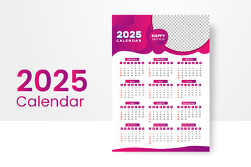 Business Calendar Design, Clean & Modern Design, Minimal calendar design, Calendar Design 2025