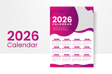 Business Calendar Design, Clean & Modern Design, Minimal calendar design, Calendar Design 2026