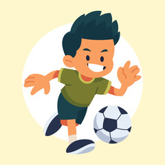Flat Vector Kids Play Illustration