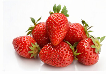 Some Strawberry isolated in white background