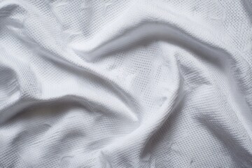 Background of textured white sports jersey fabric