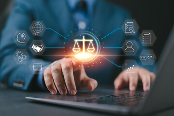 AI ethics concept. Developing AI codes of ethics. Compliance, regulation, standard, business policy and responsibility for guarding against unintended bias in machine learning algorithms.