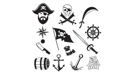 Pirate Icon Vector Collection