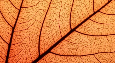 Obraz premium Detailed Close-up of a Leaf's Intricate Veins