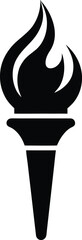 Burning Torch Silhouette