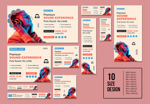 Web Ad Banner Set Layout