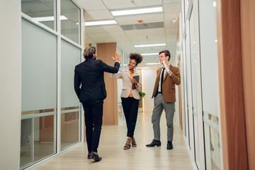 Multiracial business people having meeting and brainstorming discussed