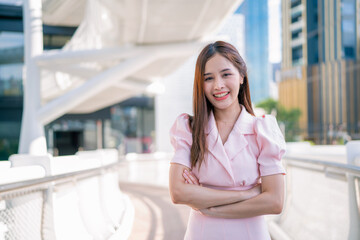 Portrait of beautiful young asian businesswoman.