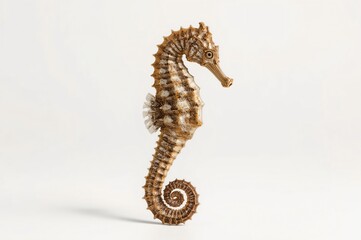 Obraz premium Studio Seahorse Profile, White Background, Ocean Life