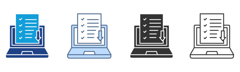 Submission Icon Set Multiple Style Collection