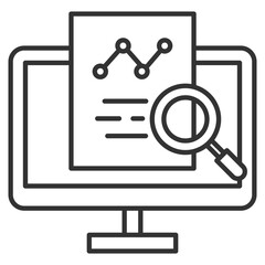 Analysis Outline Icon Element For Design