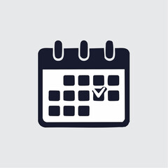 Vector desktop calendar icon displaying the date, month, and year for a business schedule or important appointment reminder