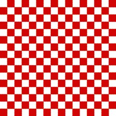 Red and white checkered pattern.Chess pattern square background