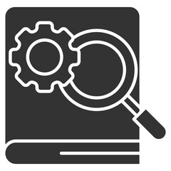 Research Glyph Icon Element For Design
