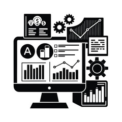 Vector Art Of Machine Learning Algorithm Optimizing System Efficiency