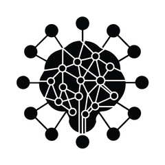 Vector Image Of Neural Network Architecture Displayed In Artistic Style