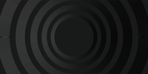 black Abstract Background with Concentric Circle Patterns and Smooth Gradient modern