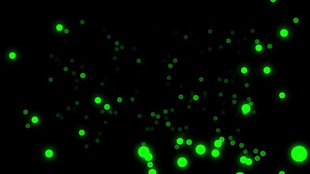 a shiny ball bouncing background loop material on black background