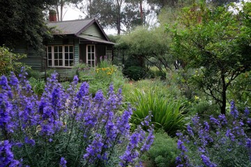 Front garden of the house with Orthosiphon aristatus