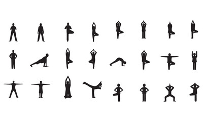 yoga sets vector icon