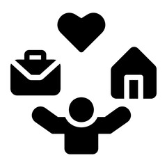 Fototapeta premium work balance Solid icon