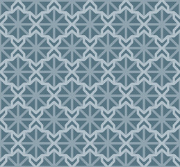 Geometric Pattern with Interlocking Shapes in Two-Tone Blue Creating a Decorative and Stylish Background Design for Various Applications