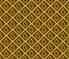 Earthy Geometric Pattern with Rounded Organic Shapes in Diagonal Grid Arrangement Creating Visually Appealing and Harmonious Composition