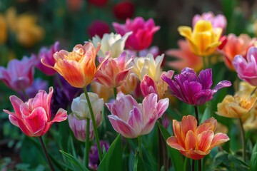 Lovely tulips in the garden
