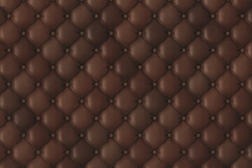 Tufted brown leather upholstery texture