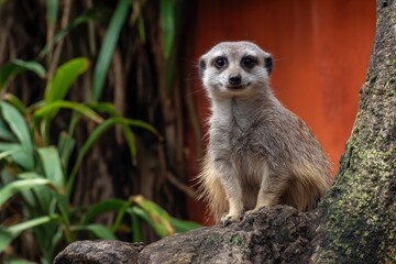Fototapeta premium Meerkat at Dusit Zoo in Bangkok Thailand
