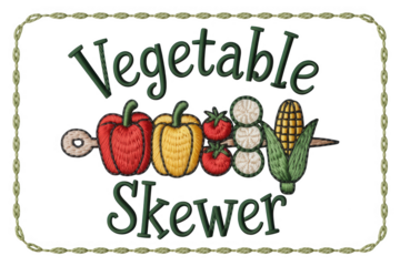 Vegetable skewer with peppers tomatoes and corn food
